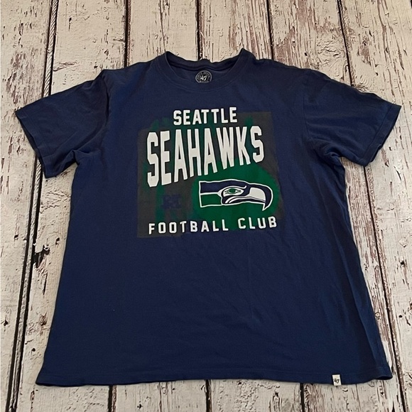 Retro Style Seattle Seahawks NFL Football Sports Crewneck Tee Tshirt - Picture 3 of 5